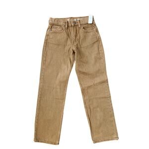Gap Girls Brown Denim Jeans High Rise 90s Loose Size 10 NWT